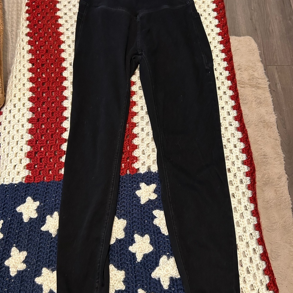 Halara High Waist Criss Cross V-Waist Stretchy Knit Denim Leggings/Jeggings - S